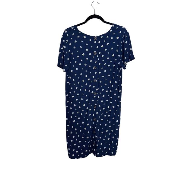 NWT Madewell Button-Back Easy Dress Size Small Daisies Dark Blue Floral $118 - Picture 4 of 7